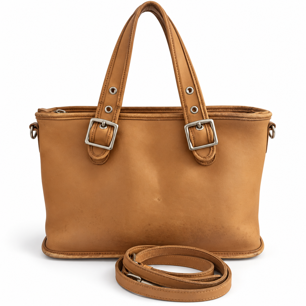 Vintage Coach Legacy 9063 Camel Leather Satchel Top Handle Bag